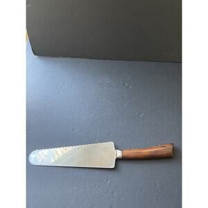 Bakelite Handle Butterscotch Vintage Stainless 9.5" Serrated Cake Pastry Server